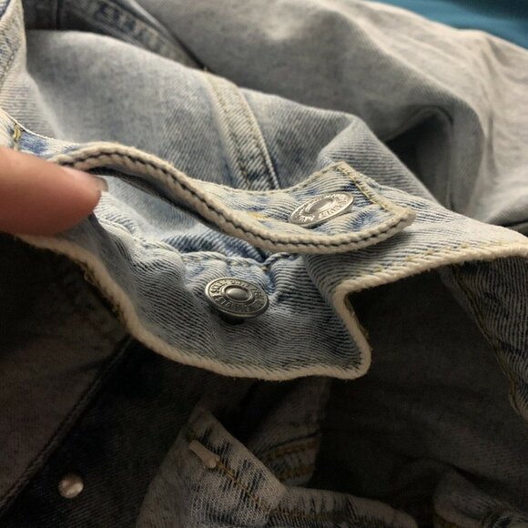 Mango Distressed Light Wash Denim Jackets - Picture 6 of 10